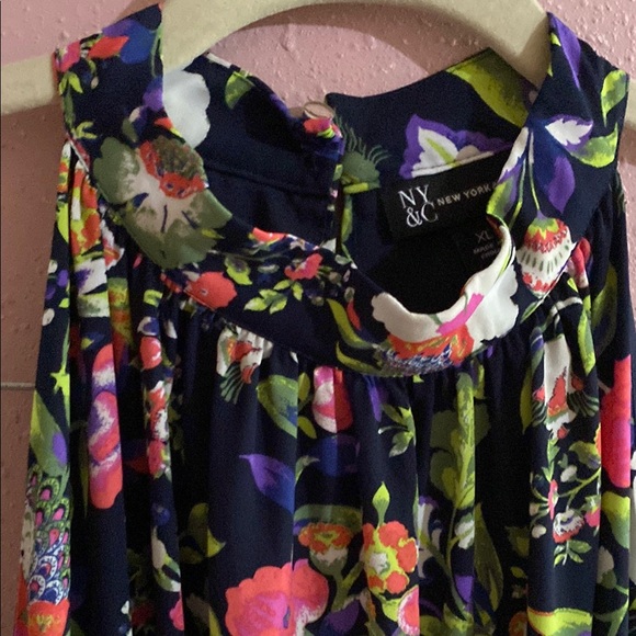 New York &Co Floral Sleeveless Dress size XL - Picture 3 of 14